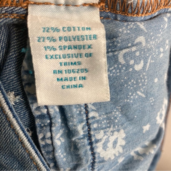 Sundance Magnolia Lace Straight Leg Mid Rise Boho Jeans - Picture 8 of 11